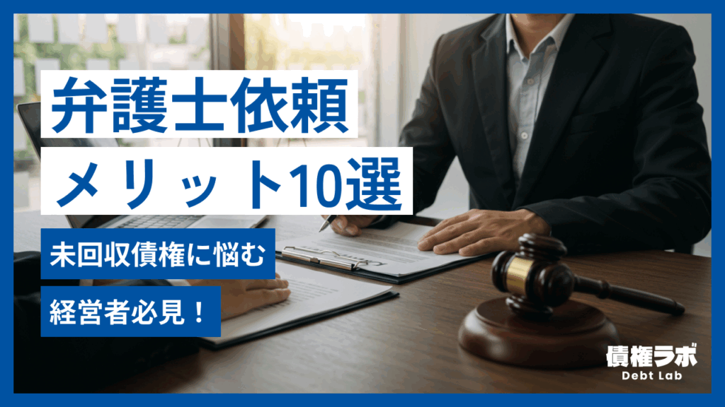 債務者への債権回収を弁護士に依頼する10のメリット