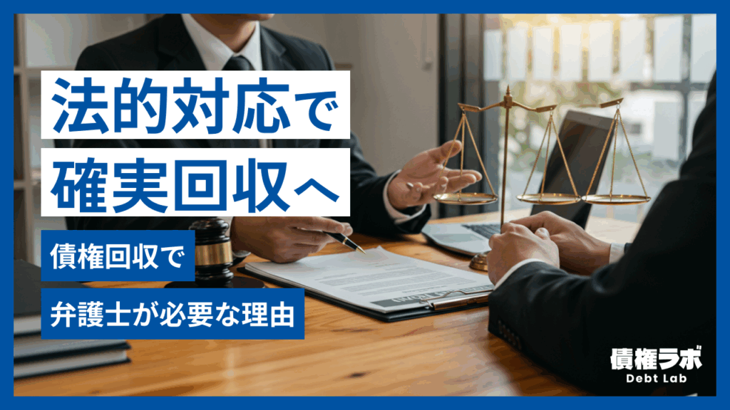 債権回収で弁護士が必要な理由！法的対応で確実回収へ
