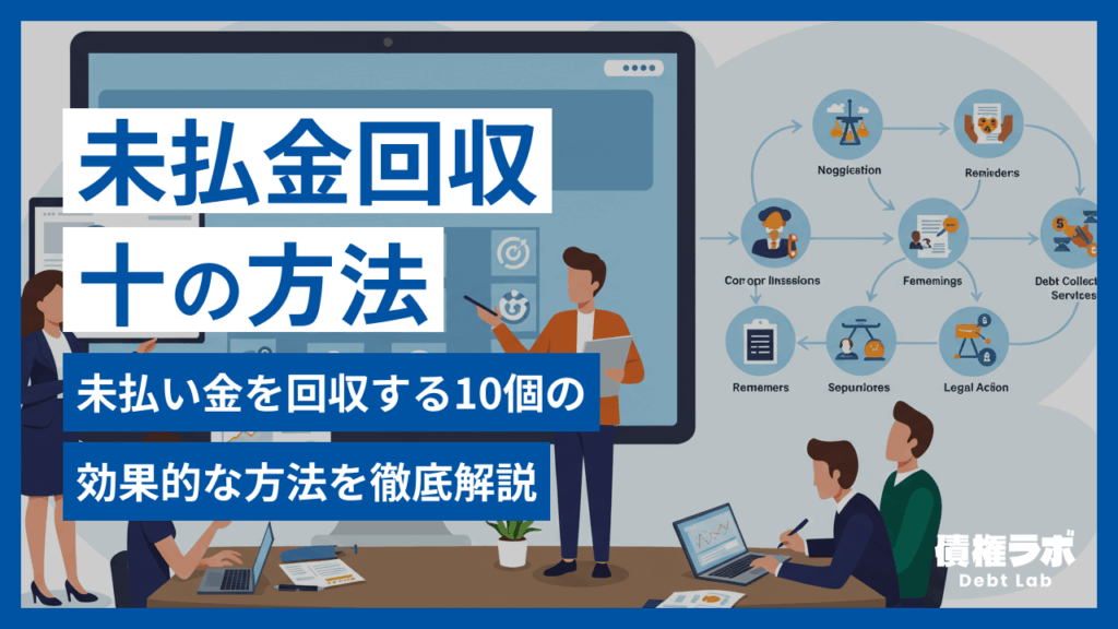 未払金を回収する10個の方法とは？回収方法について解説