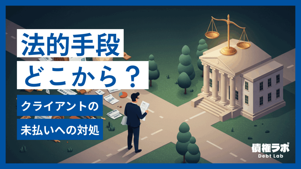 クライアントの未払い、法的手段はどこから？