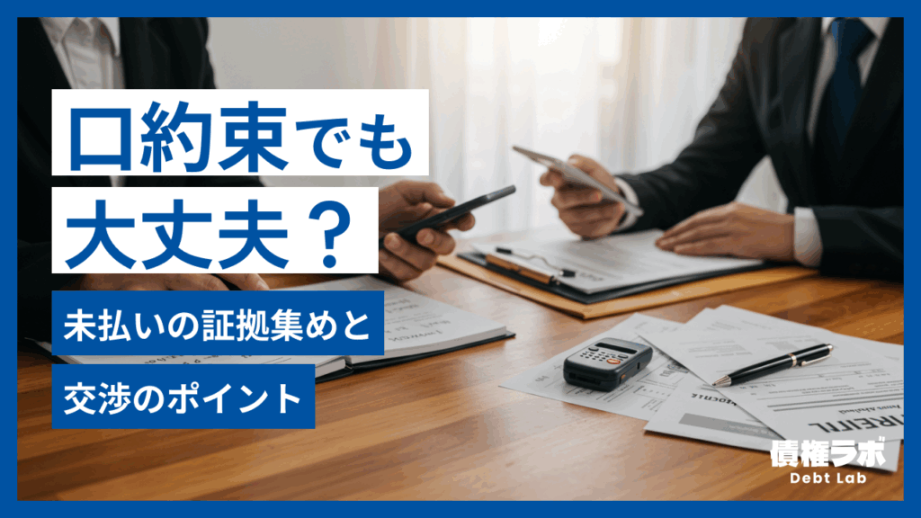 口約束でも大丈夫？未払いの証拠集めと交渉のポイント